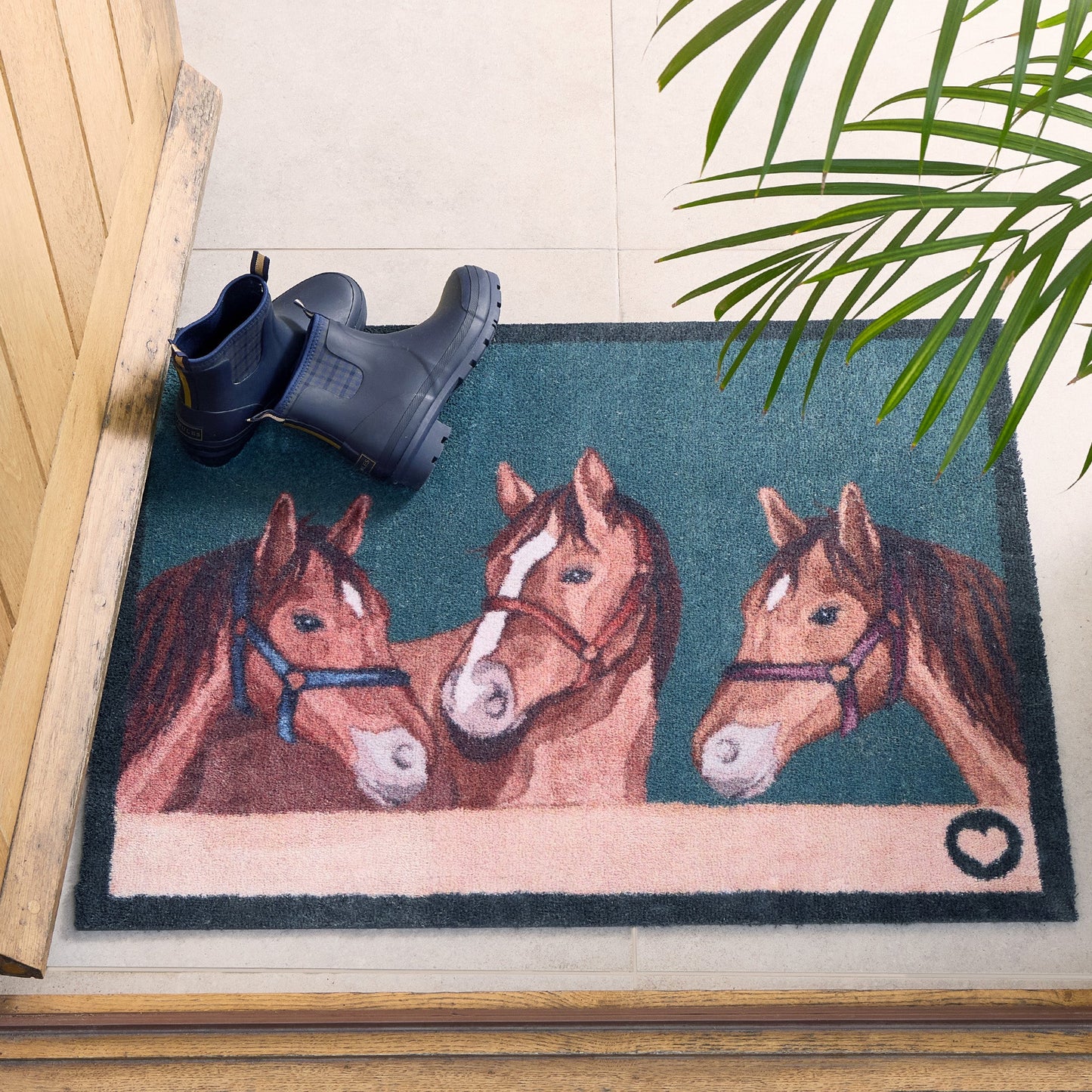 Horses doormat eco-friendly recycled Hug Rug stable equestrian design