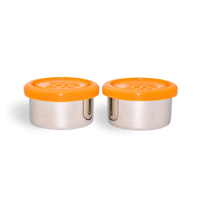Seal and Go twin dressing pot stainless steel Elephant Box sauce container