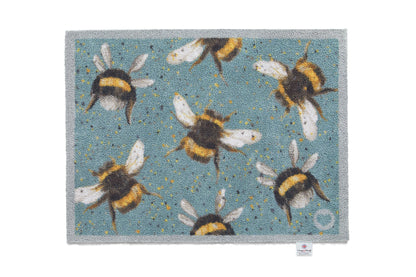Bee doormat eco-friendly recycled materials Hug Rug machine washable
