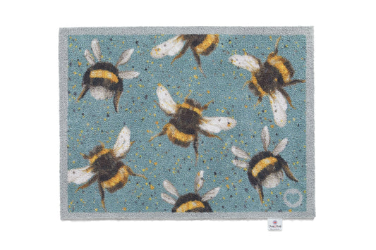 Bee doormat eco-friendly recycled materials Hug Rug machine washable