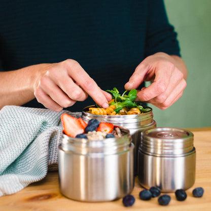 Twist & Lock Leakproof Food Canister Trio  set perfect for storage or lunch on the go