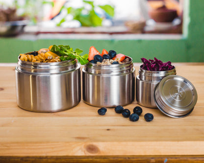 Twist & Lock Leakproof Food Canister Trio  set perfect for storage or lunch on the go