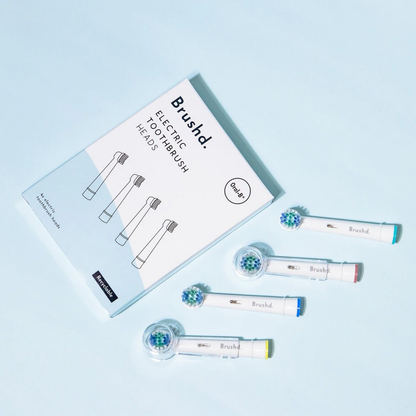 Electric toothbrush heads Brushd eco-friendly plant-based bristles recyclable