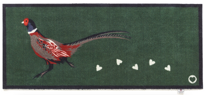 Pheasant Runner eco-friendly recycled Hug Rug country bird design
