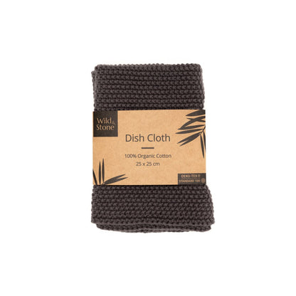 Slate Grey Organic cotton dish cloths by Wild and Stone reusable eco-friendly kitchen cleaning sustainable