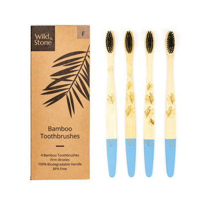 Adult bamboo toothbrush set eco-friendly biodegradable sustainable oral care Firm