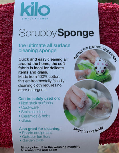 Kilo Scrubby Sponge Red product description eco-friendly kitchen sponge with scrubby non scratch on both sides