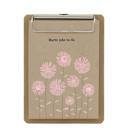 Mums jobs to do - Clip book recycled notebook
