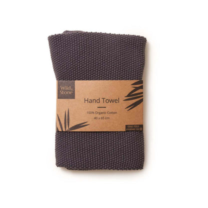 Slate Grey Wild and Stone Organic cotton hand towels eco-friendly sustainable