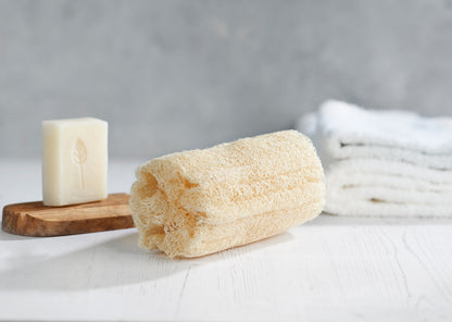 Natural body loofah eco-friendly exfoliation biodegradable bathroom