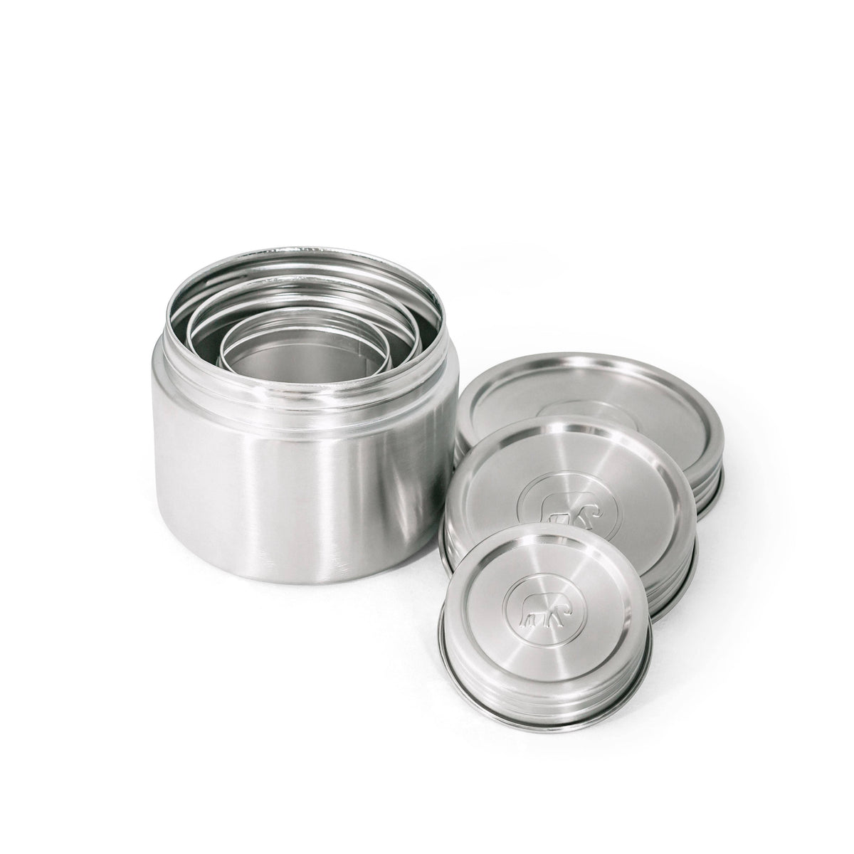 Twist & Lock Leakproof Stainless Steel Food Canister Trio