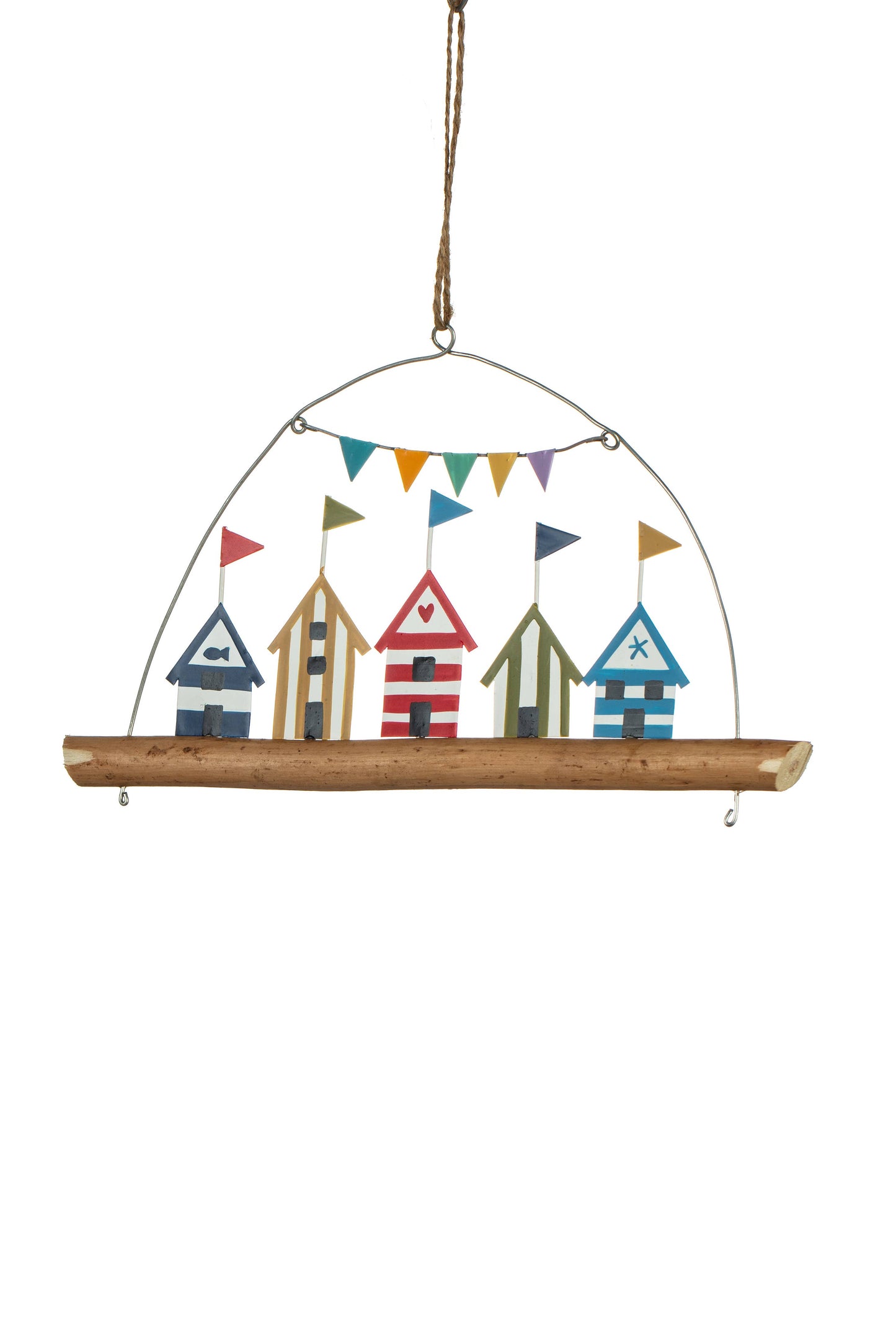 Coloured Beach Huts On Stick