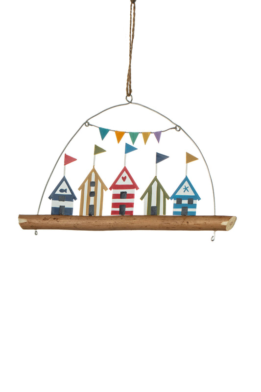 Coloured Beach Huts On Stick