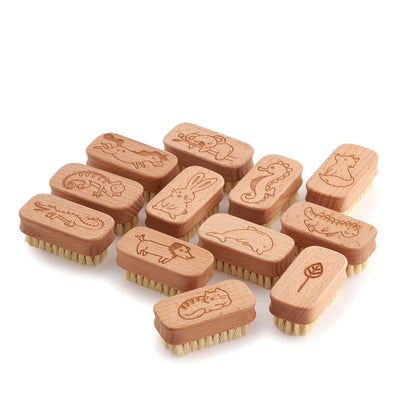 Children's nail brushes wooden eco-friendly soft bristles biodegradable 