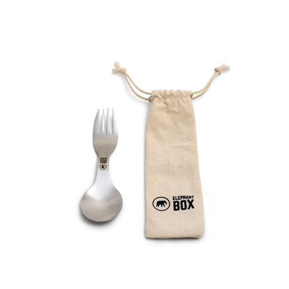 Stainless steel spork reusable Elephant Box eco-friendly travel cutlery