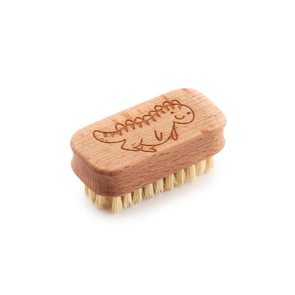 Children's nail brushes wooden eco-friendly soft bristles biodegradable dino