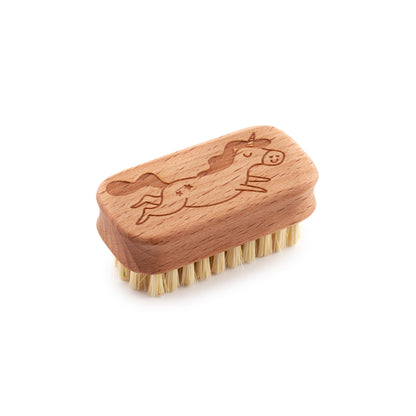 Children's nail brushes wooden eco-friendly soft bristles biodegradable Unicorn