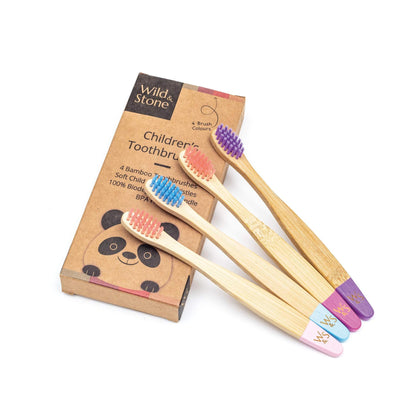 Children's bamboo toothbrush set eco-friendly biodegradable kids oral care Candy