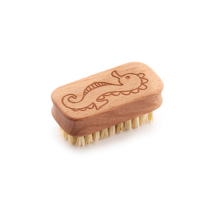 Children's nail brushes wooden eco-friendly soft bristles biodegradable seahorse