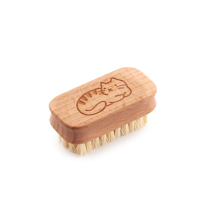 Children's nail brushes wooden eco-friendly soft bristles biodegradable Cat