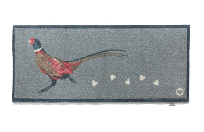 Grey pheasant doormat eco-friendly recycled Hug Rug country design