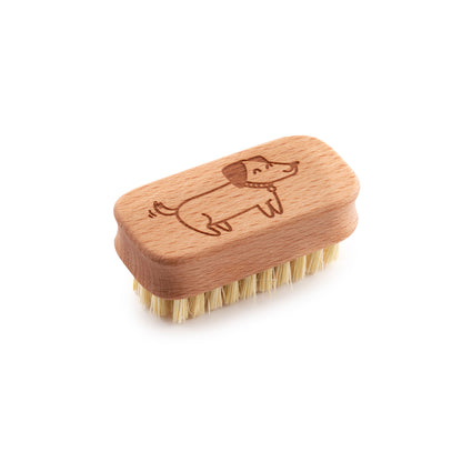 Children's nail brushes wooden eco-friendly soft bristles biodegradable dog