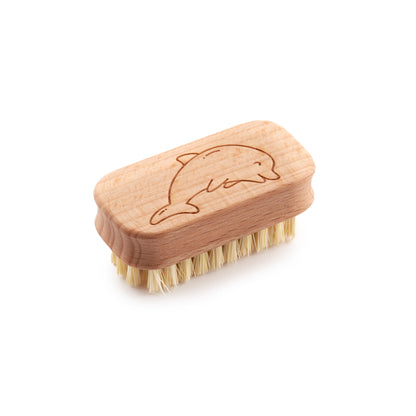 Children's nail brushes wooden eco-friendly soft bristles biodegradable Dolphin