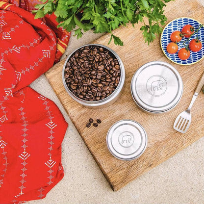 Twist & Lock Leakproof Stainless Steel Food Canister Trio
