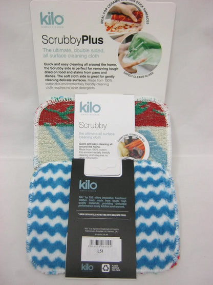 Kilo Scrubby Plus Small eco-friendly dish scrubber one soft side one abrasive non scratch